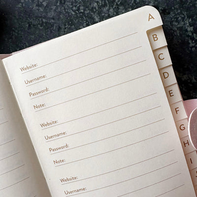 Mini Password Journal