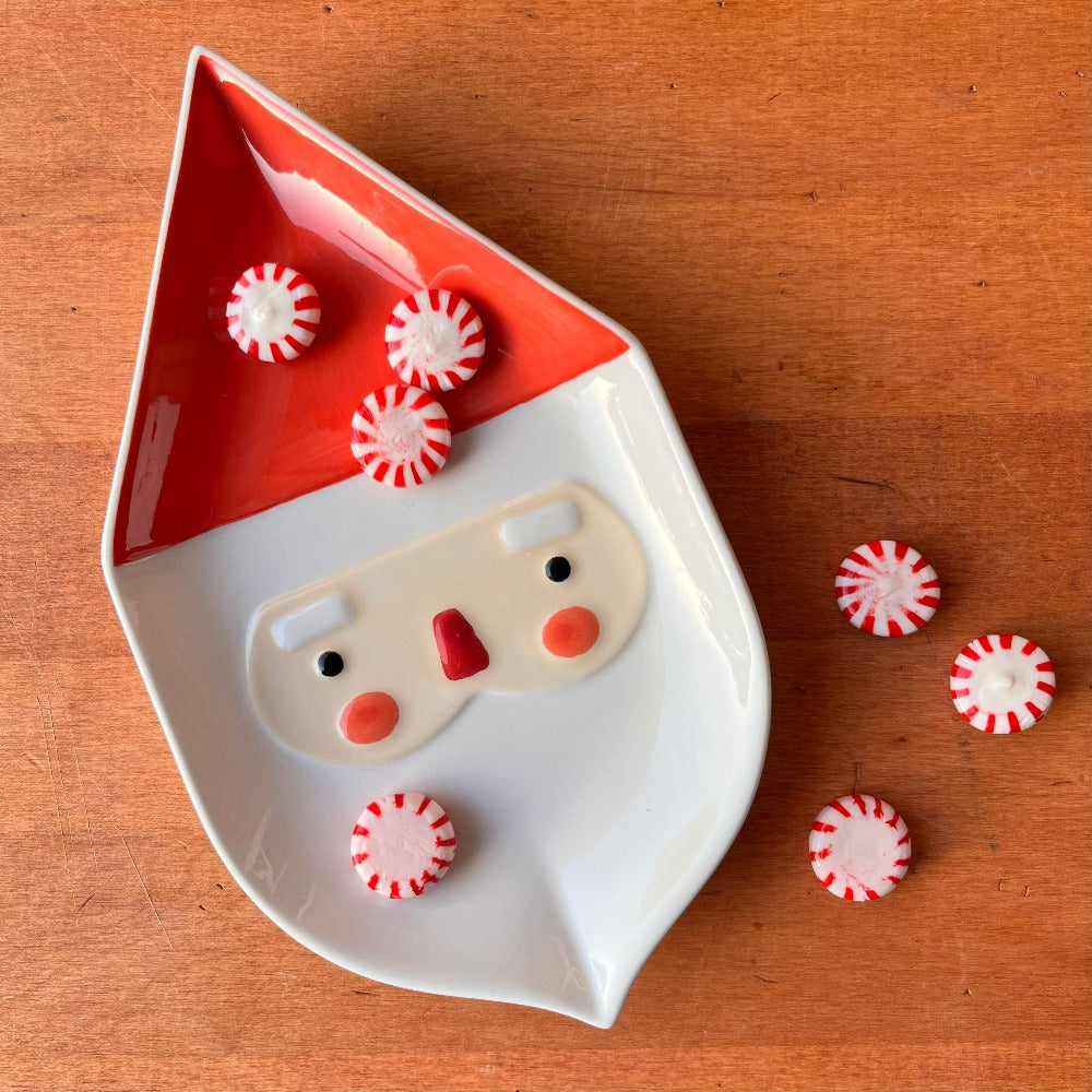 Stoneware Santa Dish