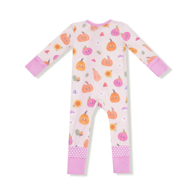 Autumn Pumpkins Zipper Romper