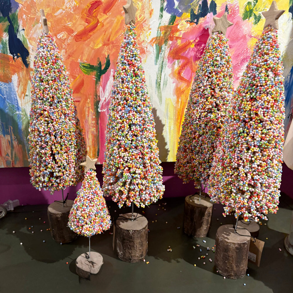Microbeads Trees with Wooden Base