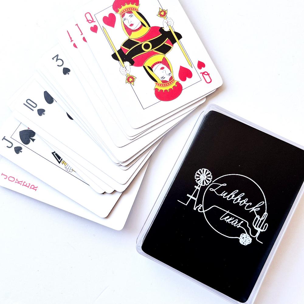 Lubbock Outline Playing Card Gift Set