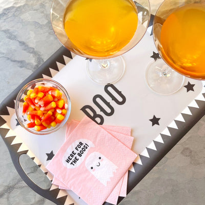 Vintage Halloween Bamboo Tray