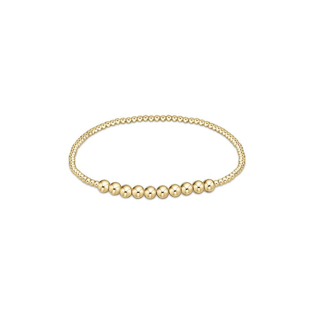 Classic Gold Beaded Bliss 2mm Bead Bracelet - 4mm Gold