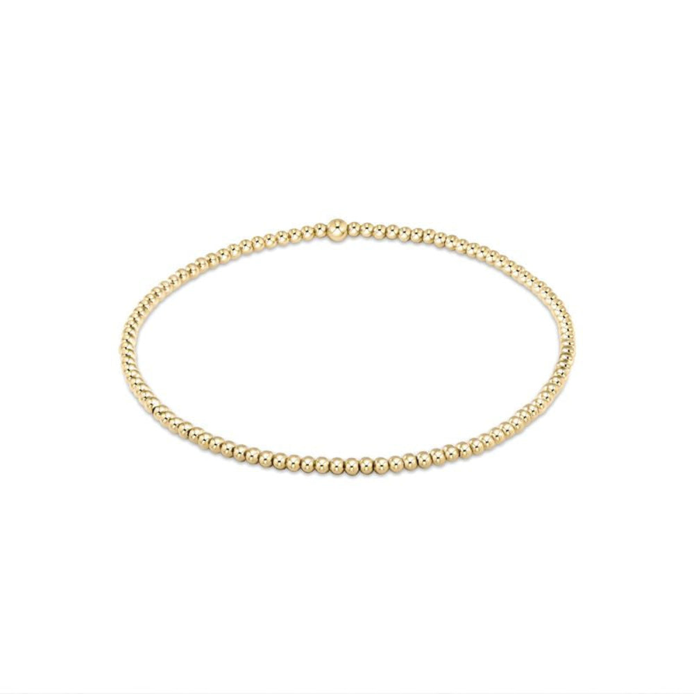 Classic Gold 2mm Bead Bracelet