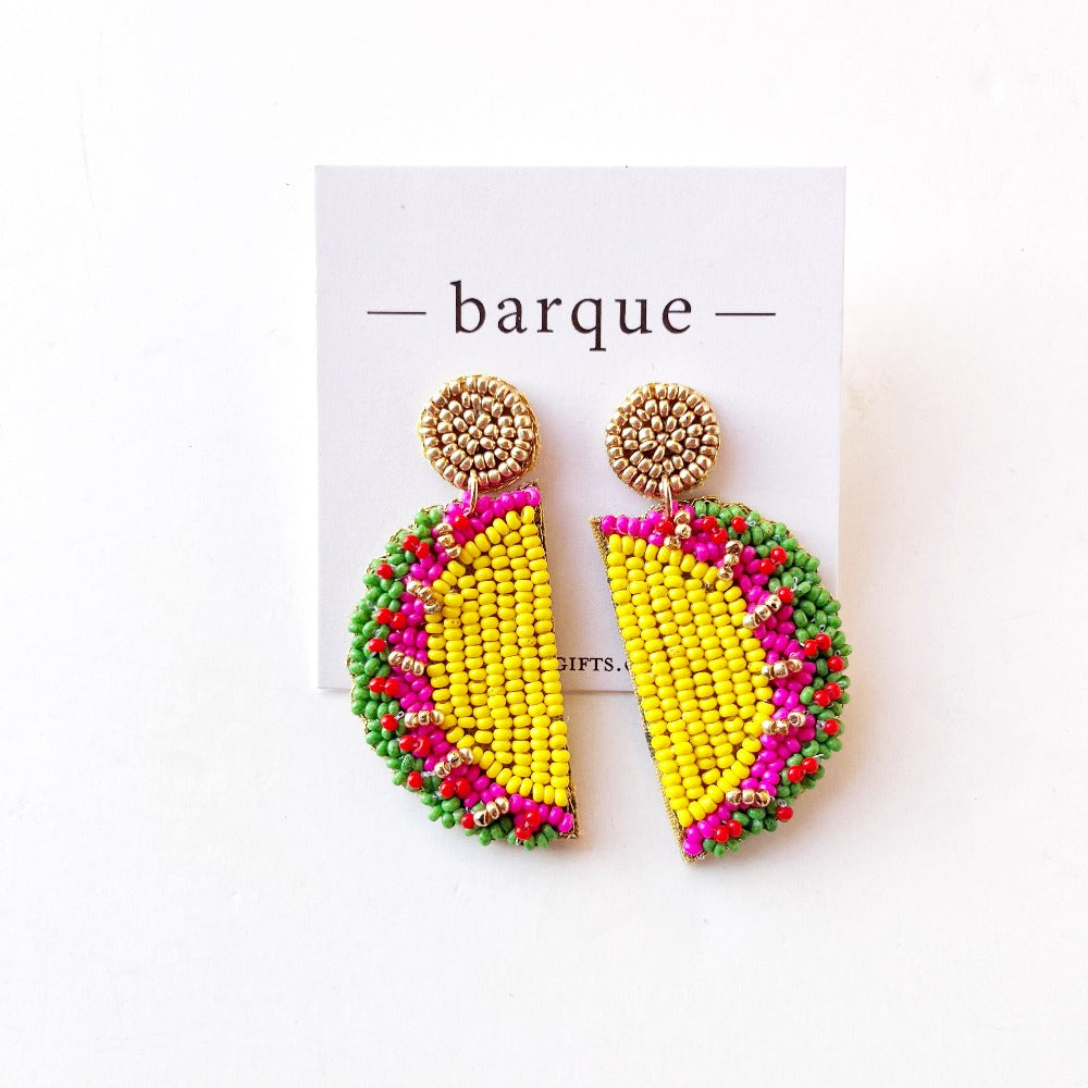 Taco Beaded Earrings