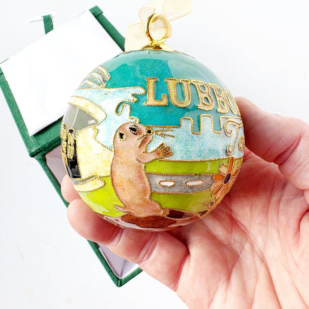 Lubbock Summer Scene Cloisonné Ornament (2025)