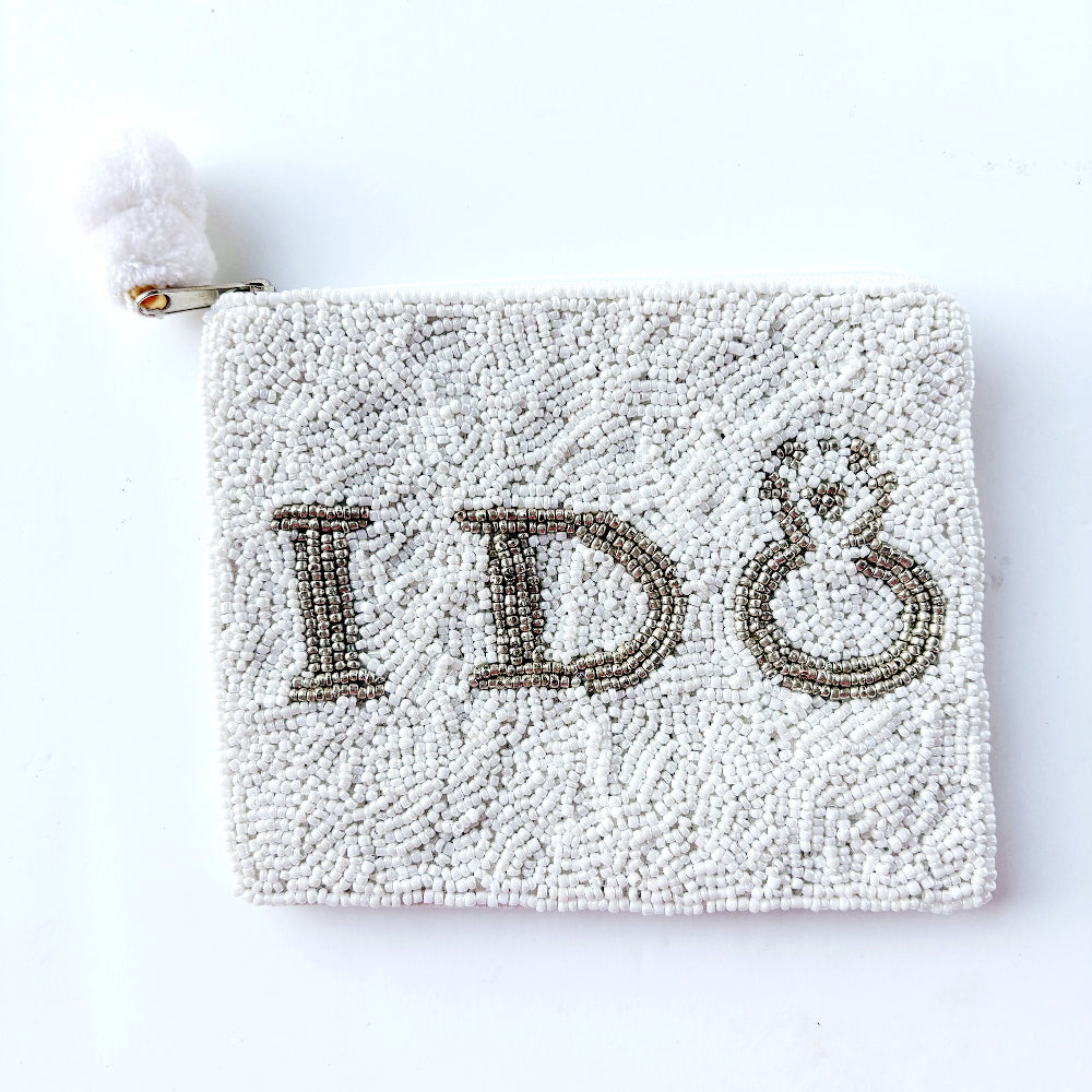 I Do Beaded Coin Pouch