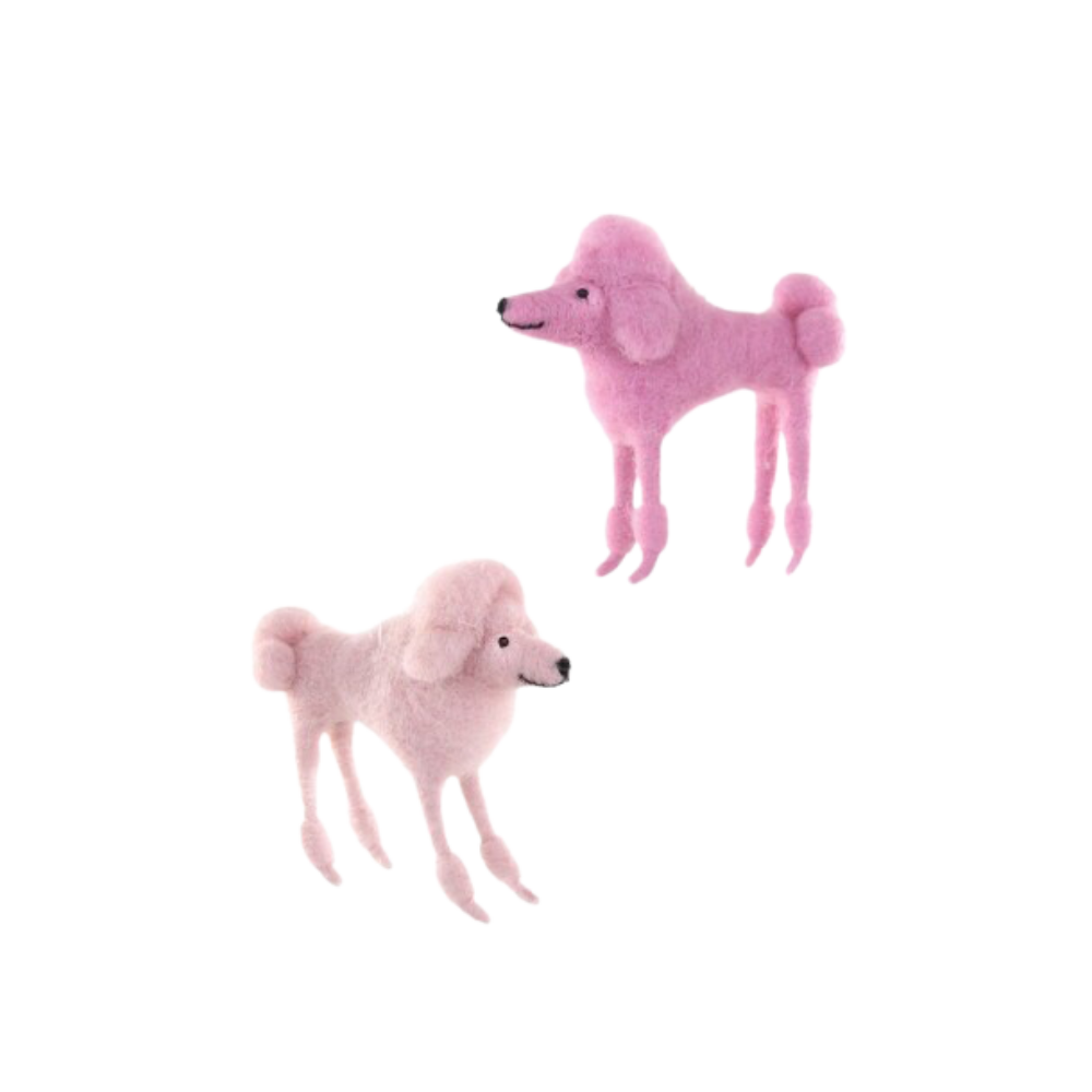 Pink Poodle Ornament