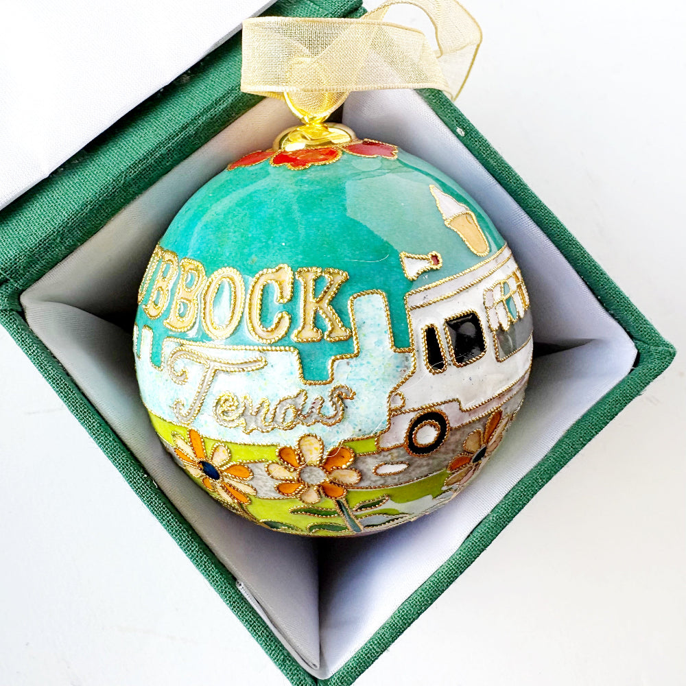 Lubbock Summer Scene Cloisonné Ornament (2025)