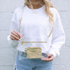 Clear Gold Flat Crossbody