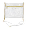 Clear Gold Flat Crossbody