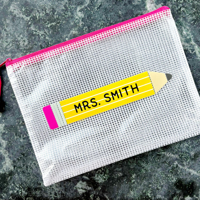 Personalized Teacher Mesh Pouch Mini Gift Set