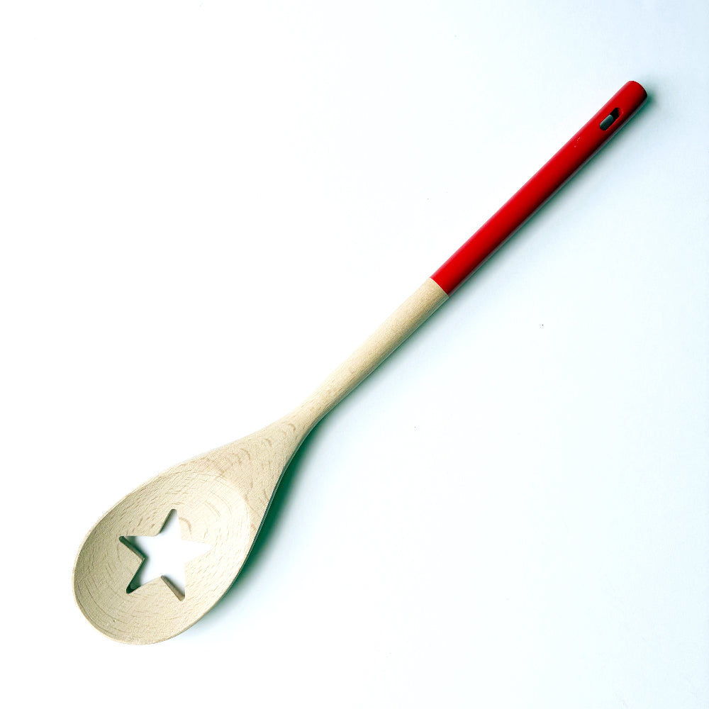 Acacia Wood Spoon with Star Cut-Out