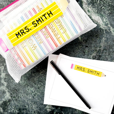 Pencil Stationery A6 Flat Card Set