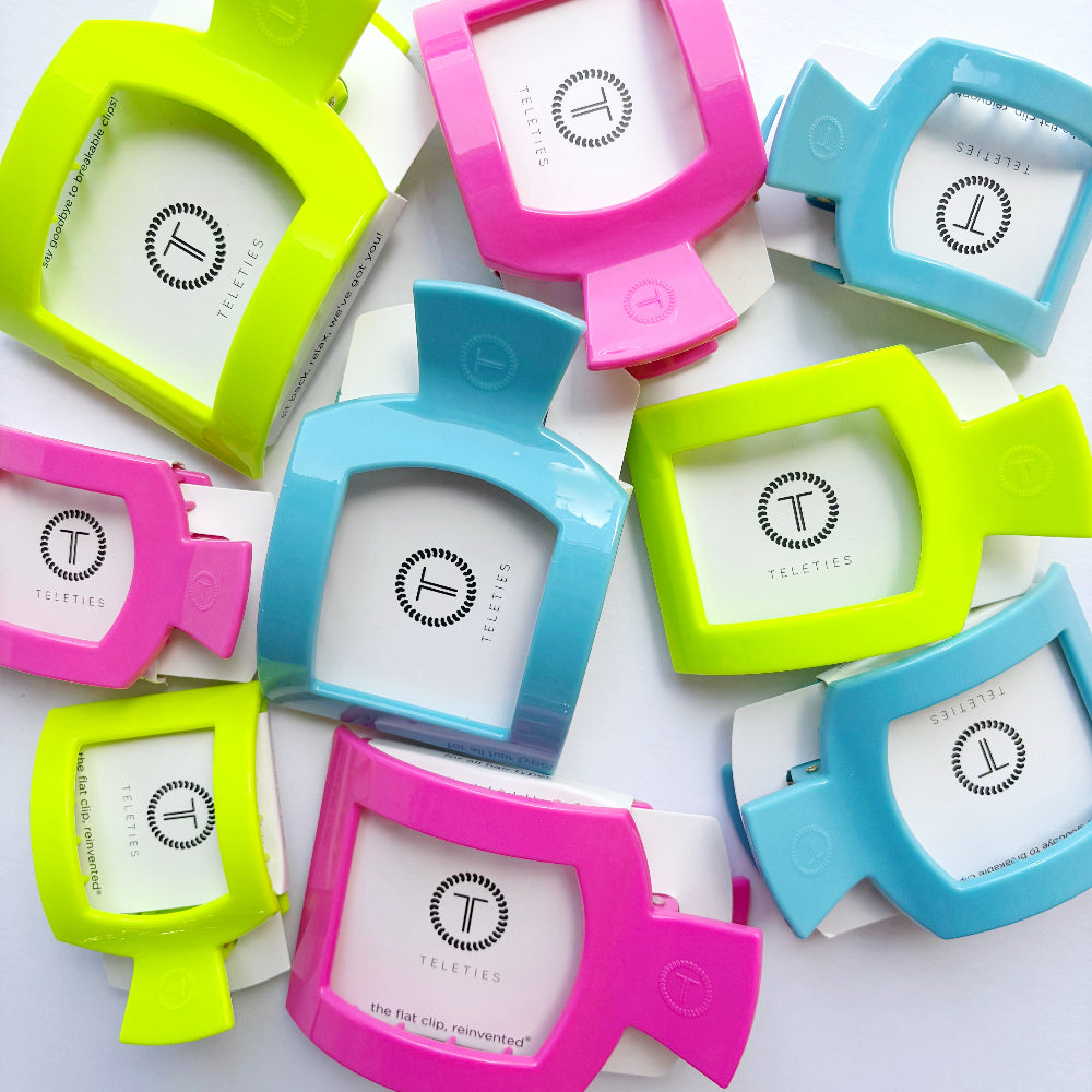 Neon Flat Square Clips