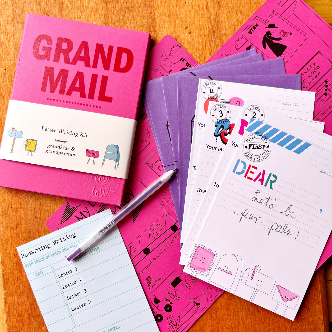 Grandparents & Grandkids Letter Writing Kit