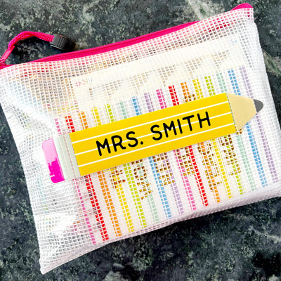 Personalized Teacher Mesh Pouch Mini Gift Set