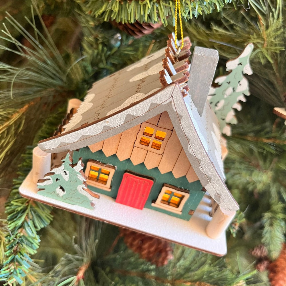 Scandinavian Light-up Lodge Ornament