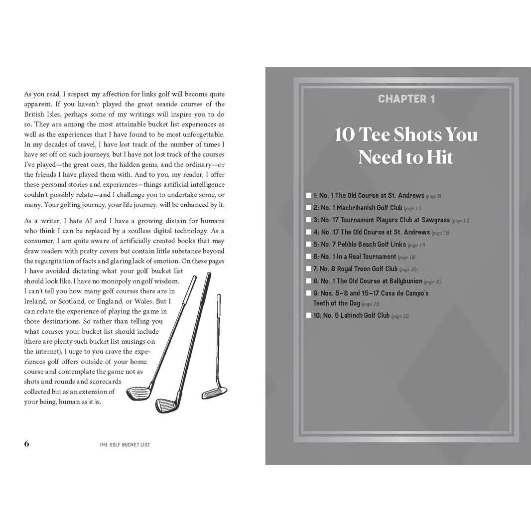 Golf Bucket List By Jeffrey Thoreson
