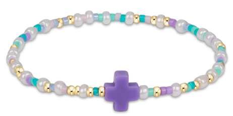 egirl Hope Unwritten Signature Cross Bracelet - How Do You Lilac Me Now?