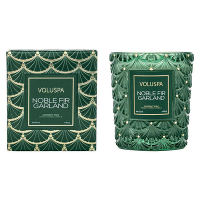 Noble Fir Garland Candles