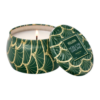 Noble Fir Garland Candles