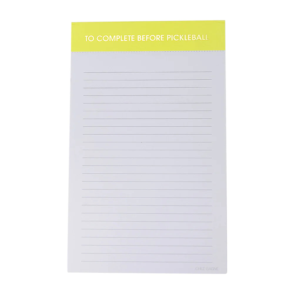 To Complete Before Pickleball Notepad