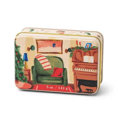Pomegranate & Spruce Candle Tin w/Mini Matches