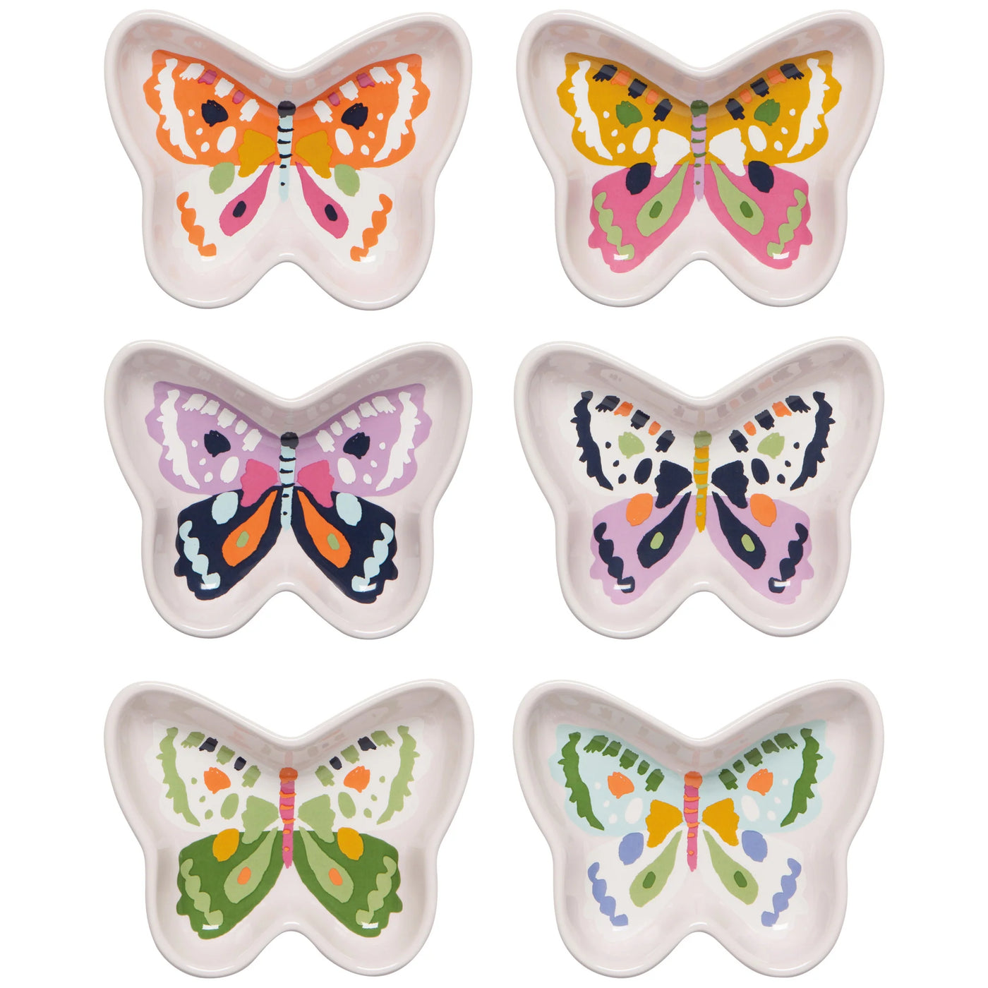 Flutter by Shaped Pinch Bowls Set of 6