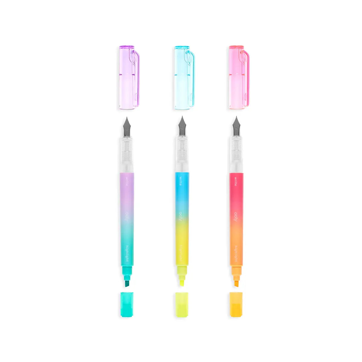 Writer's Duo Double-Ended Fountain Pens + Highlighters
