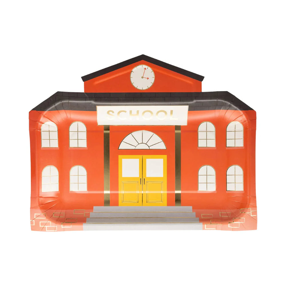 School House Shaped Paper Plate