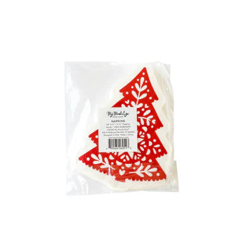Nordic Christmas Tree Shaped Paper Dinner Napkin