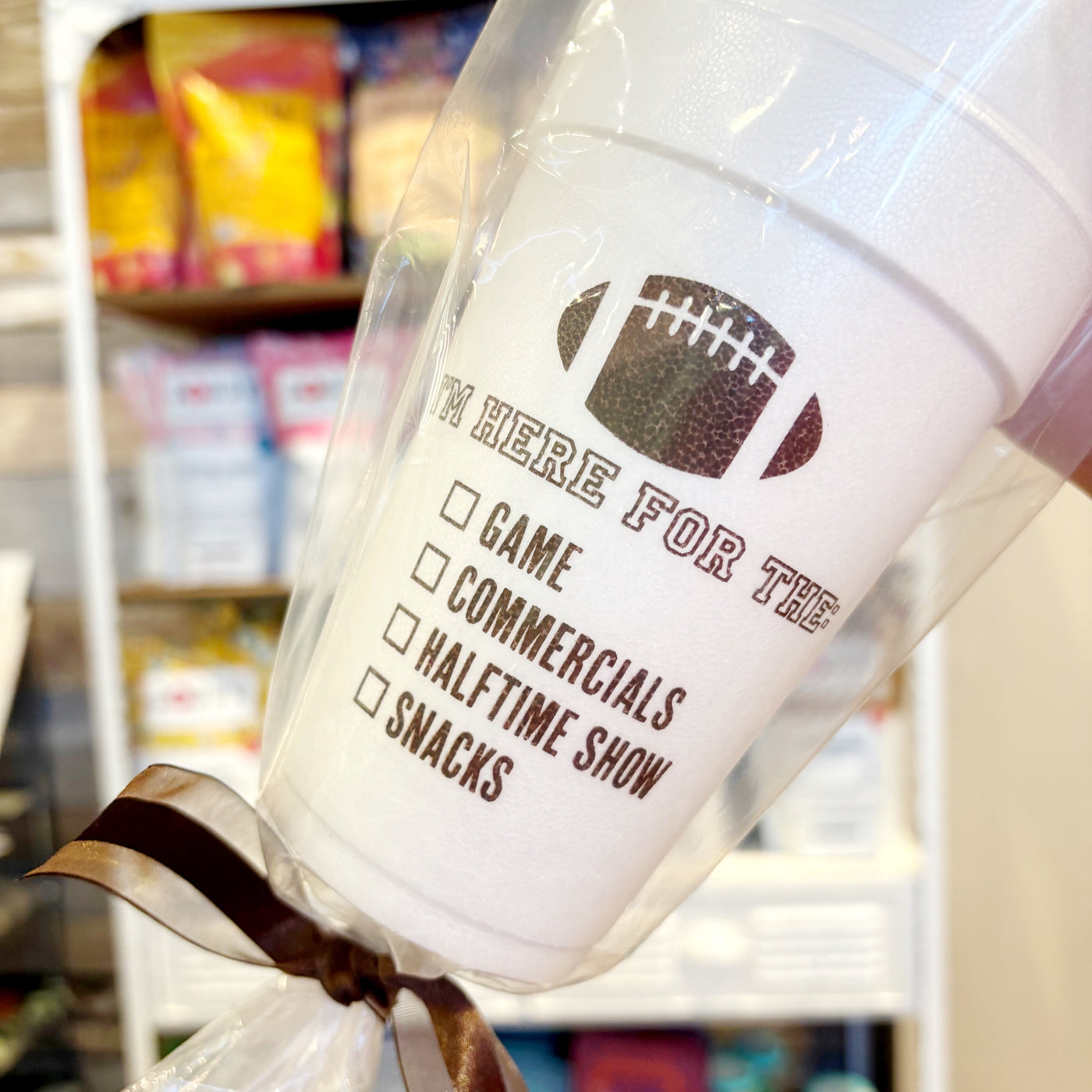 I'm here for the: (Football) Foam Cups