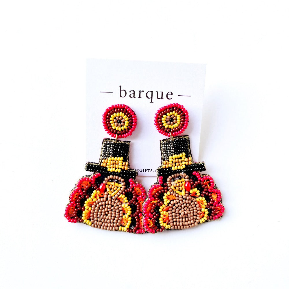 Thanksgiving Beaded Earrings