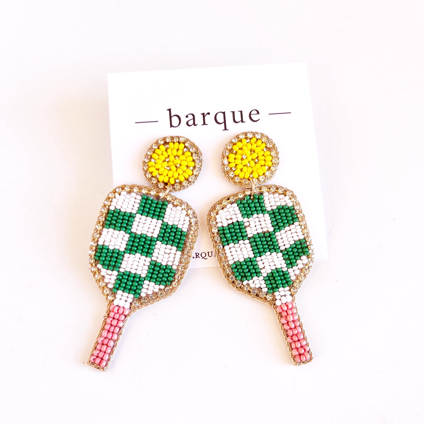 Pickleball Beaded Earrings