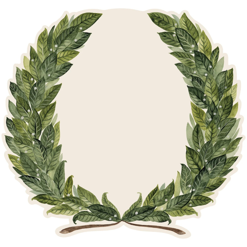 Holiday Paper Decorations - Laurel Wreath