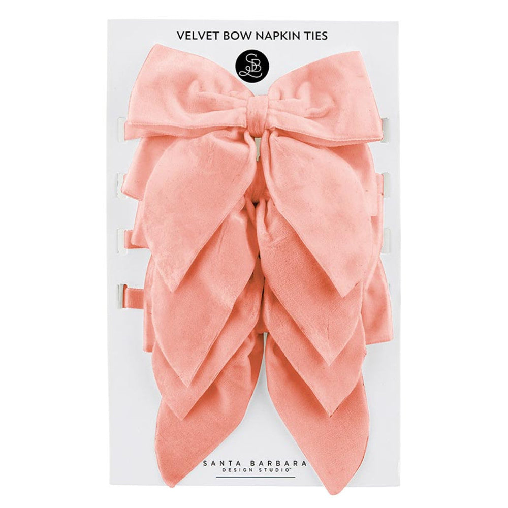 Rose Velvet Bow Napkin Ties