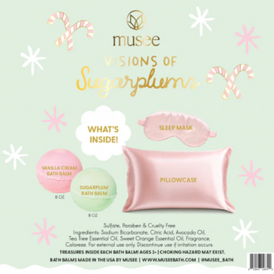 Visions Of Sugar Plum Bath Bomb + Eye Mask Set