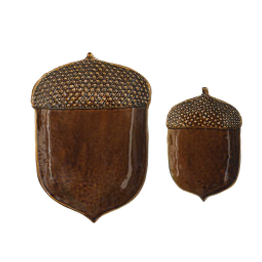 Stoneware Acorn Dish