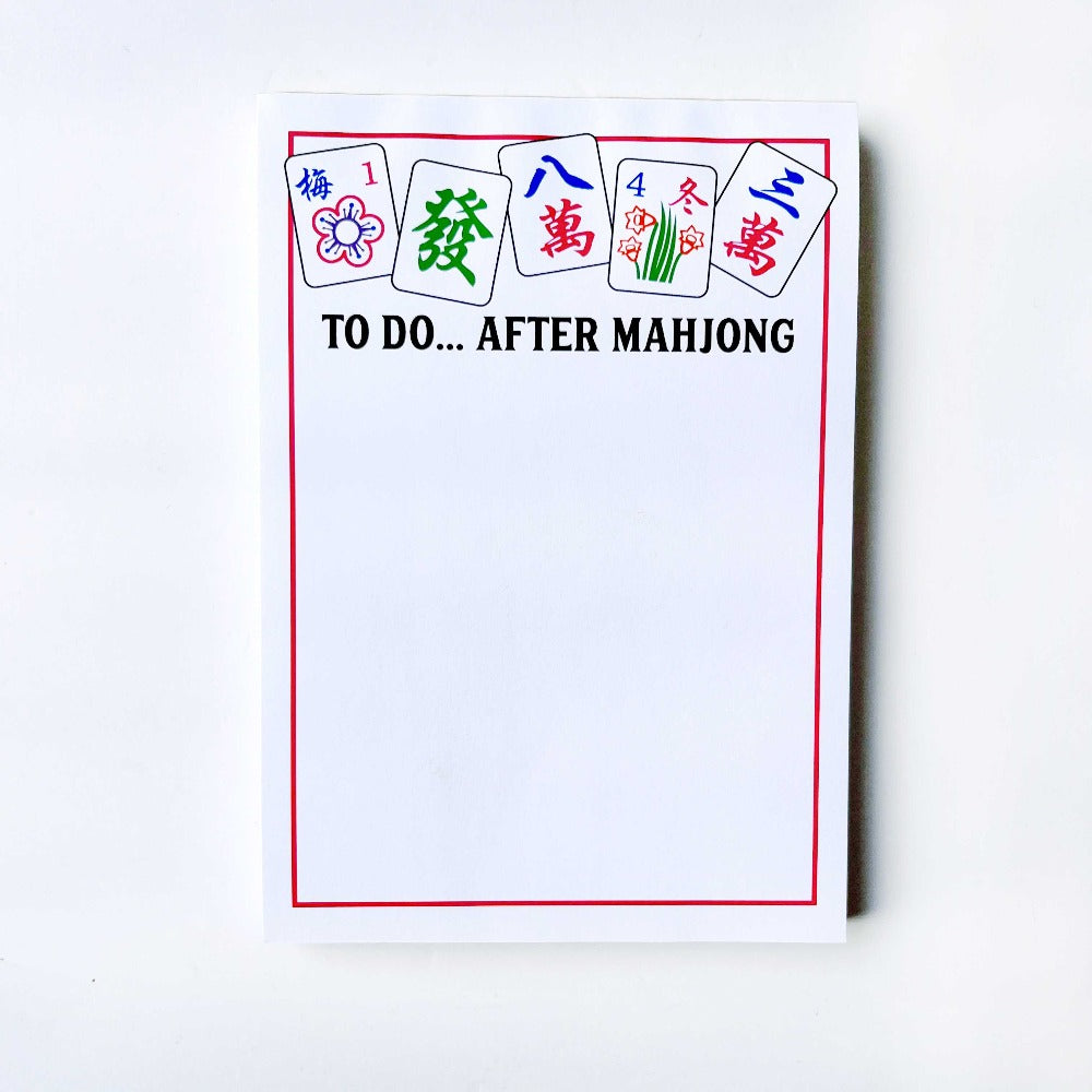 To Do... After Mahjong Notepad - 5 x 7