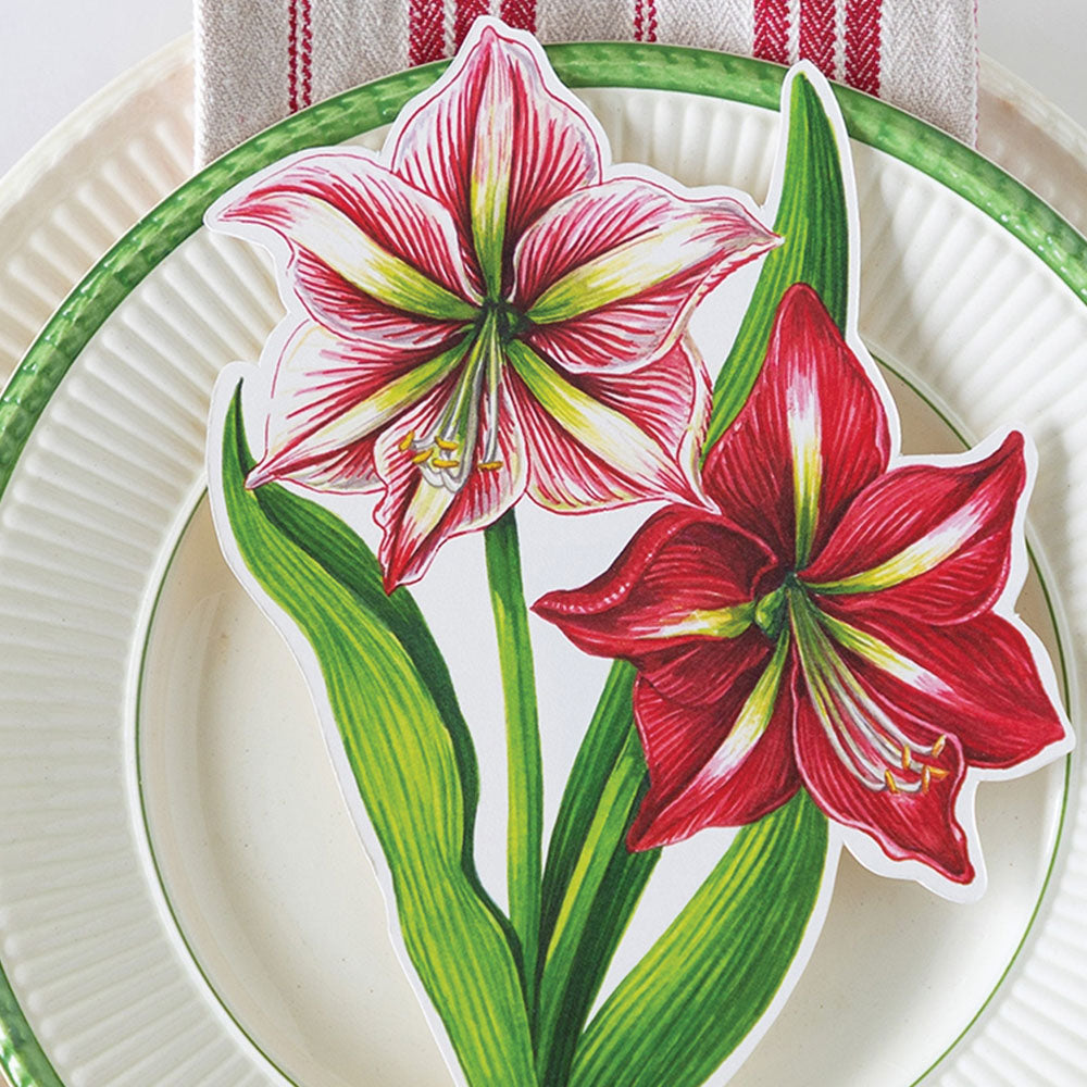 Holiday Paper Decorations - Amaryllis