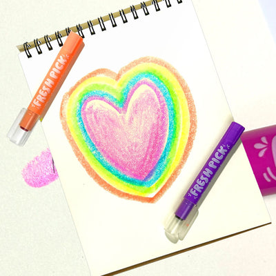 Fresh Pick Apple Scented Neon Gel Crayons