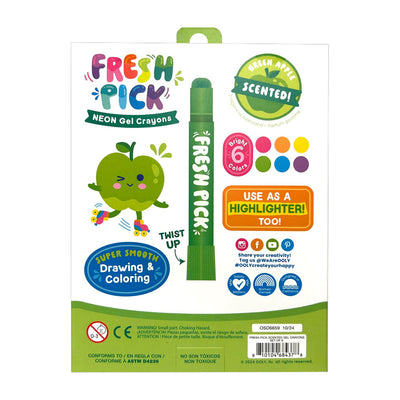 Fresh Pick Apple Scented Neon Gel Crayons
