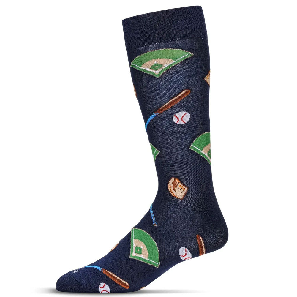 Baseball Bamboo Men's Crew Socks