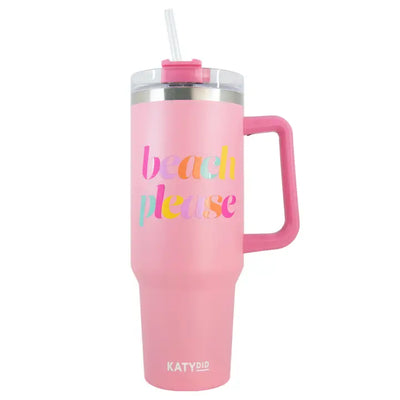 Pink Beach Please Tumbler - 40 oz