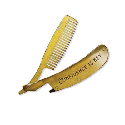 Beard Comb (Brass Plated)