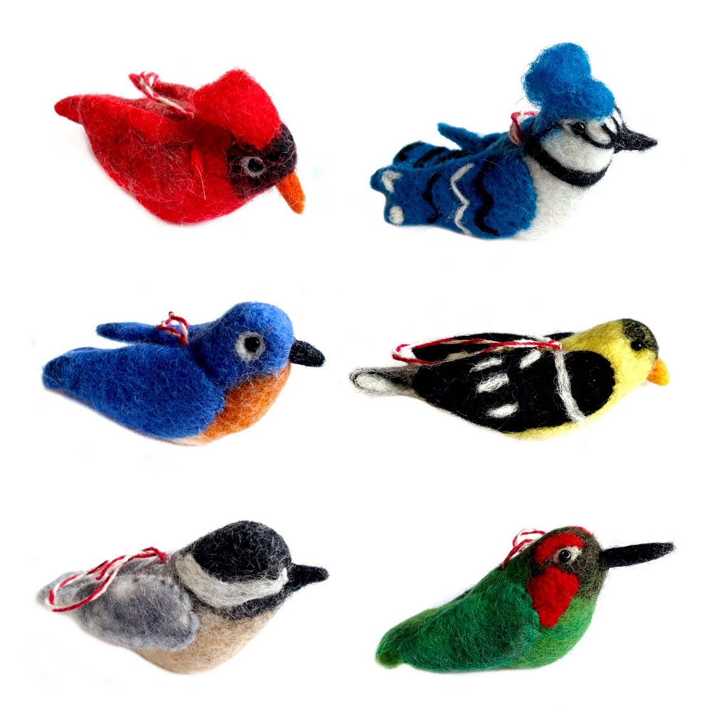 Bird Wool Ornaments