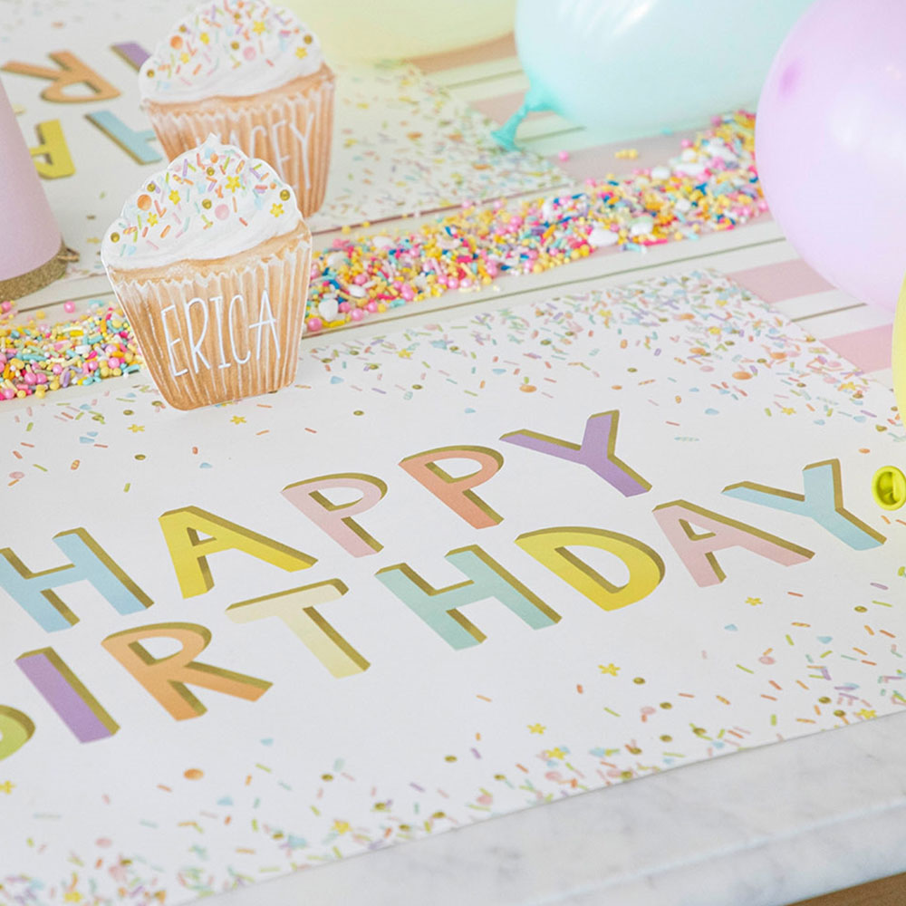 Birthday Paper Table Decor