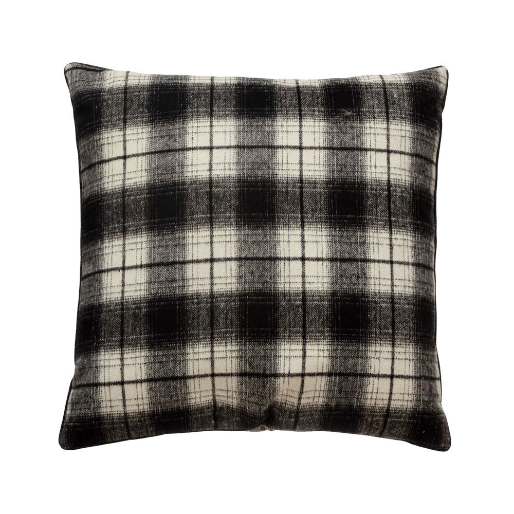 Black and White Plaid Pillow