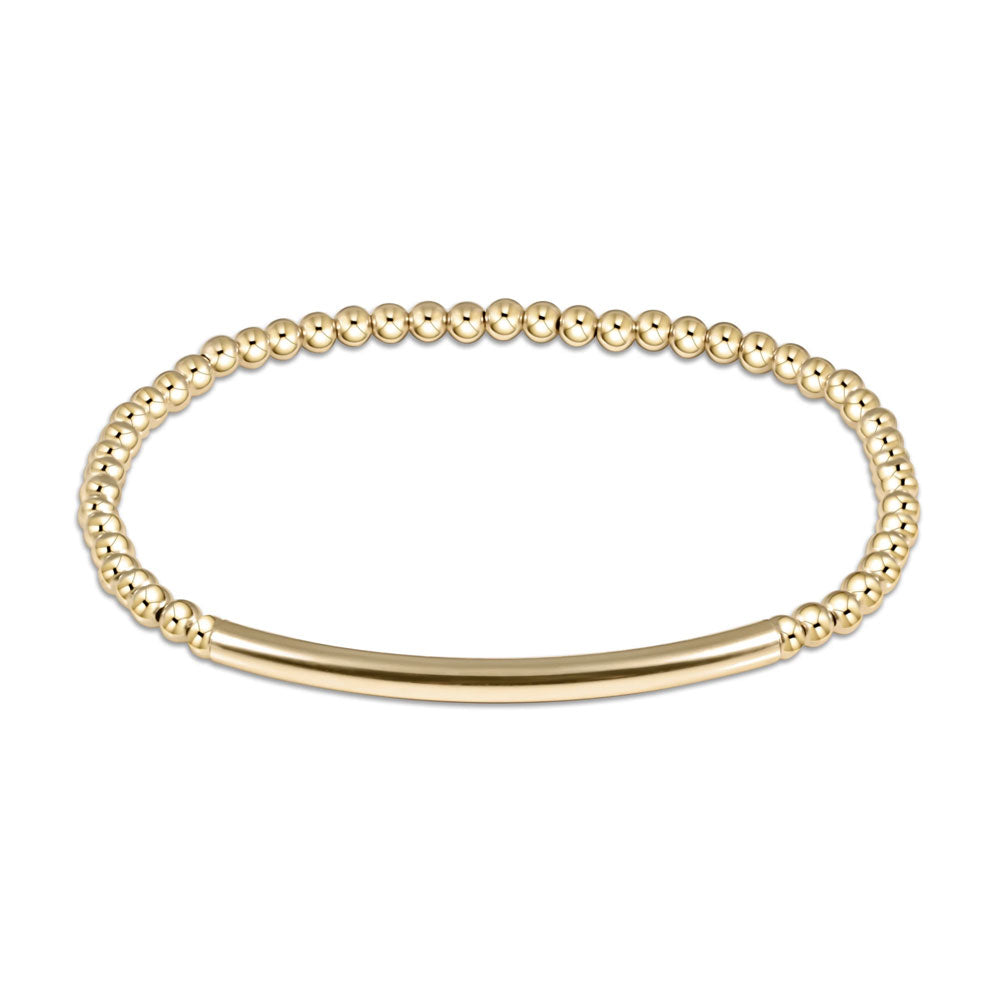 Classic Gold 3mm Bead Bracelet - Bliss Bar Smooth
